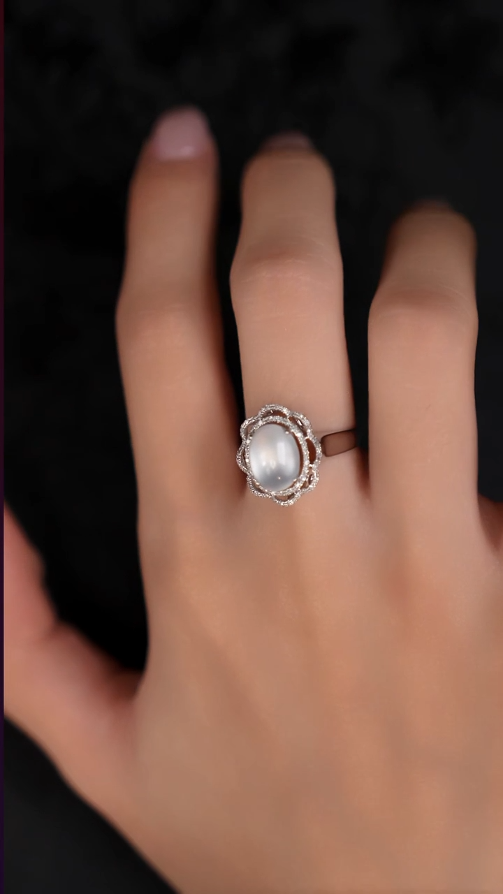 18K金镶嵌戒指翡翠工厂抛货 假1罚3 多样性发其1 