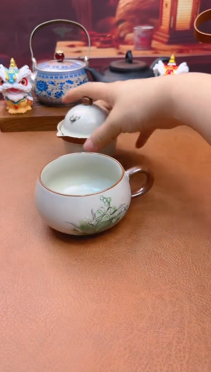 陶瓷茶具摆件旅行套组