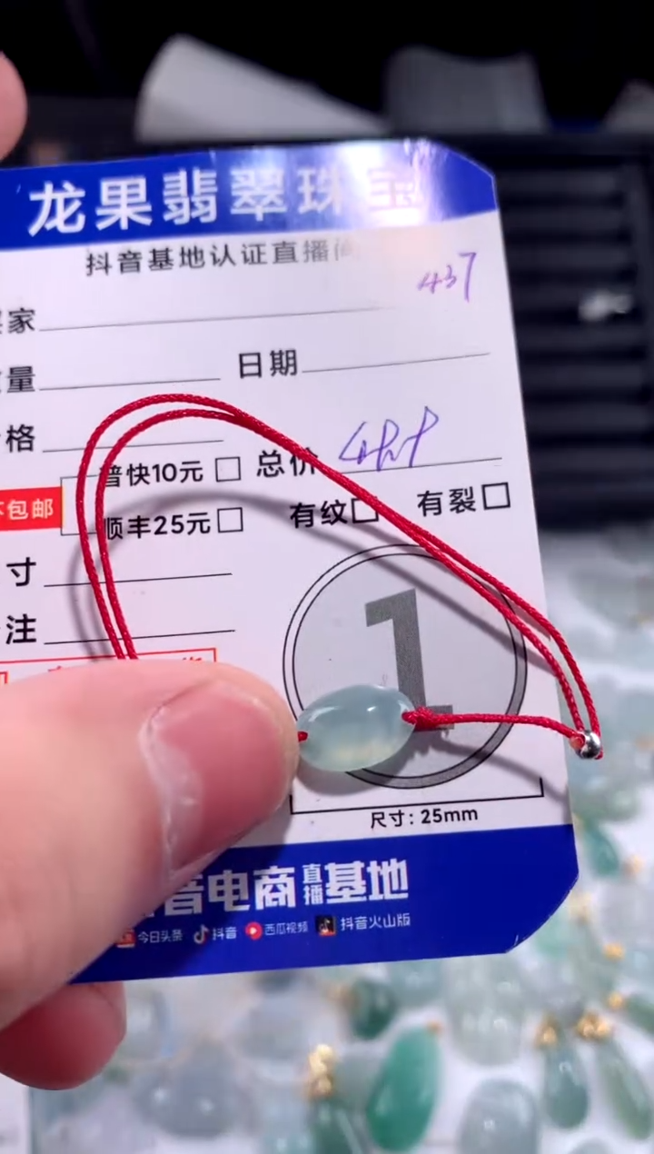 【闪购商品】翡翠颈饰未镶嵌蛋面手牌437