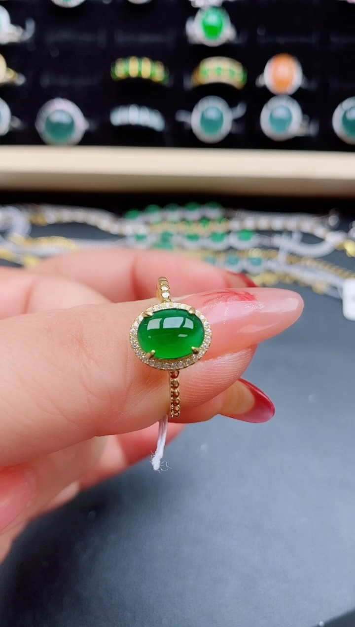 【闪购商品】翡翠戒指银S925镶嵌321321