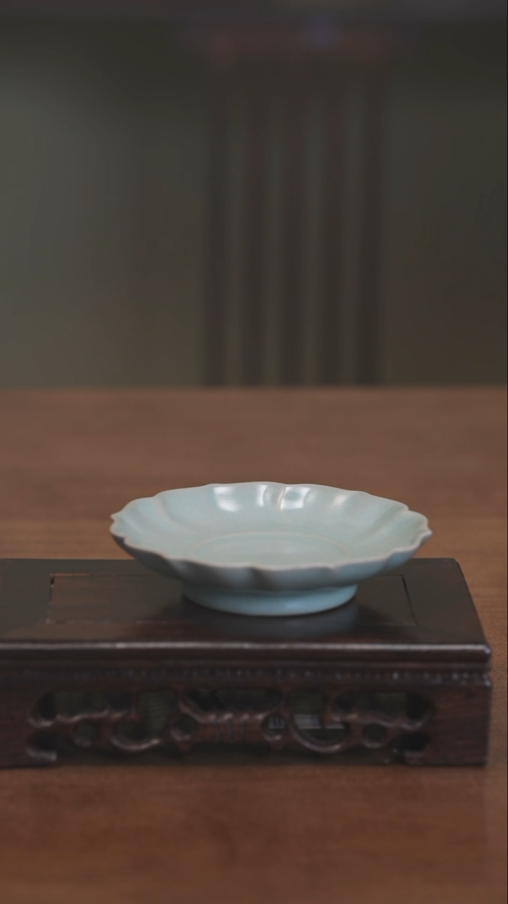【闪购商品】YY宝丰宋官窑汝瓷仿古釉花口杯垫
