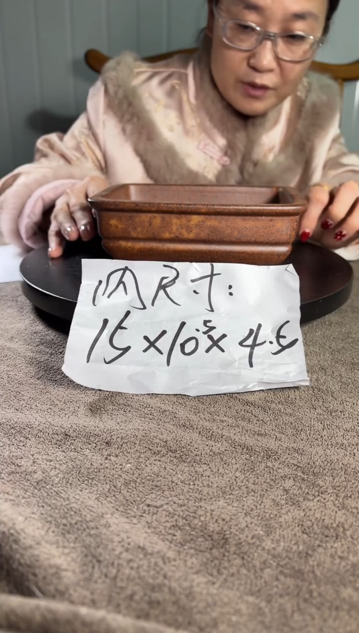 宜兴紫砂花盆小盆