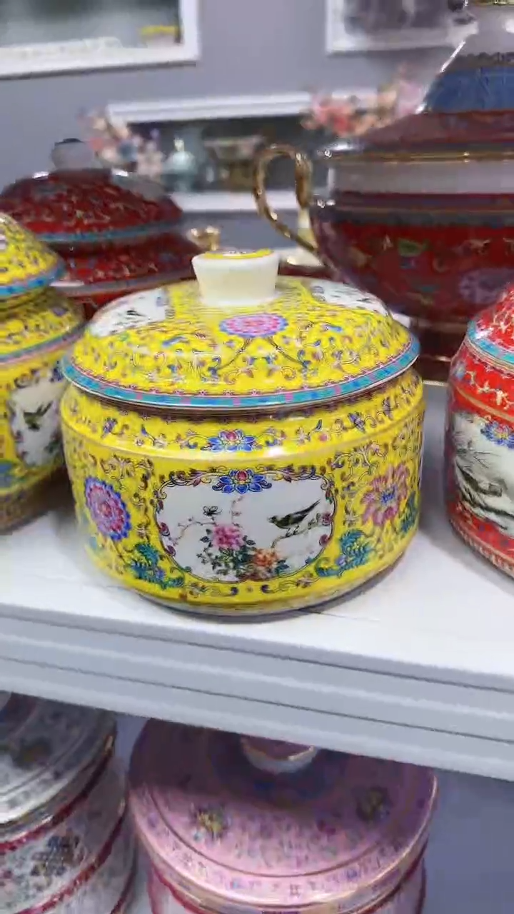 【闪购商品】瓷片报喜鸟储物罐一只景德镇陶瓷