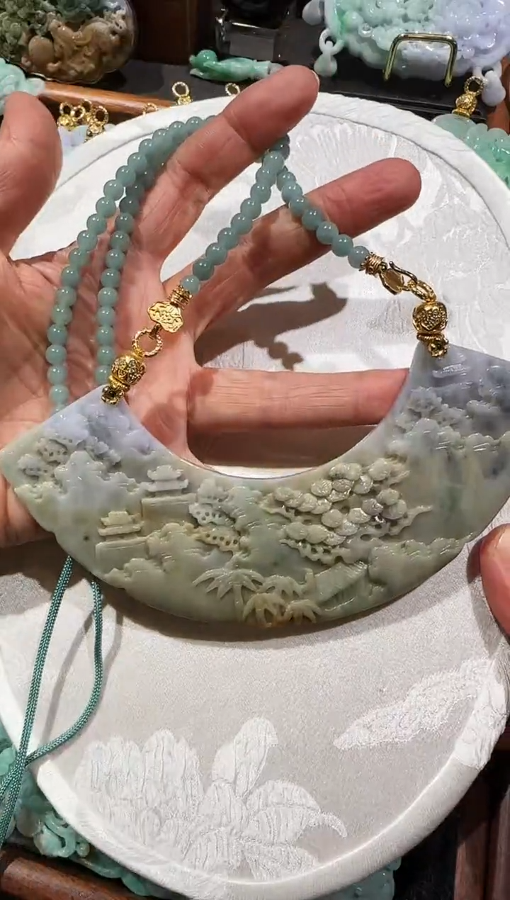 【闪购商品】翡翠颈饰未镶嵌国风