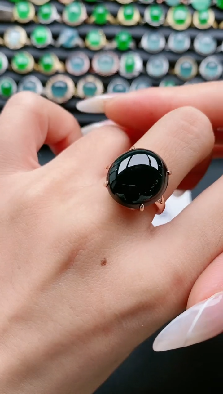 【闪购商品】翡翠戒指银S925镶嵌11111111111