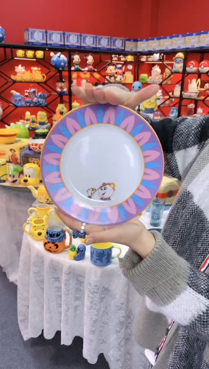 【闪购商品】1@@陶瓷茶壶太太糕点盘