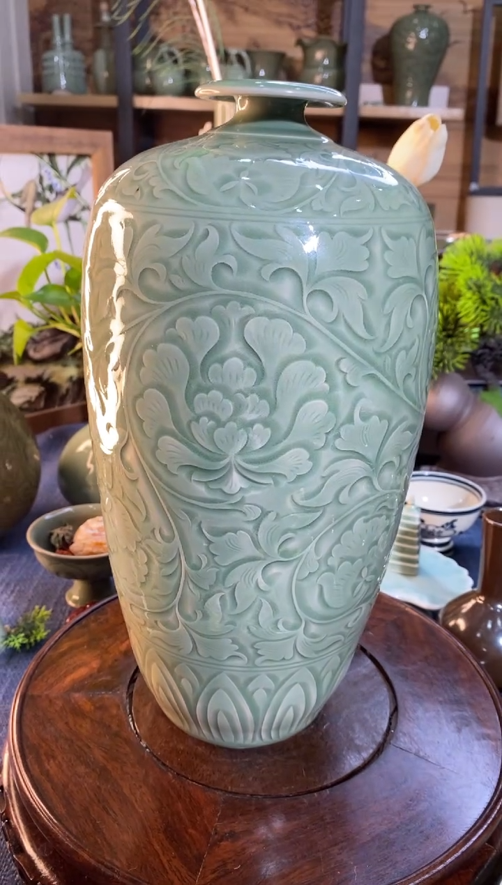 【闪购商品】官唐秘色 大梅瓶 900105特价