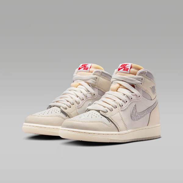 NIKE/耐克【可自提】官方正品AJ1 GS灰白OG高帮运动鞋 IH4281-100
