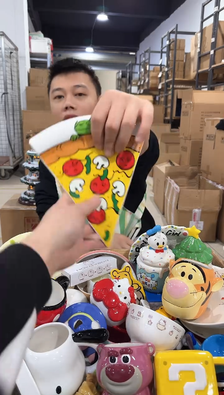 瓷片三眼仔披萨盘