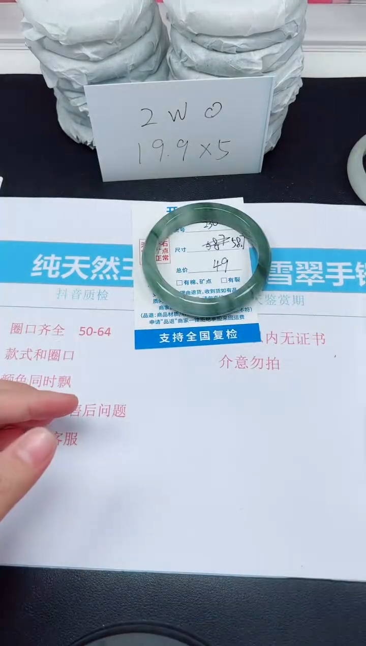 【闪购商品】石英质玉未镶嵌手镯G230-58.7