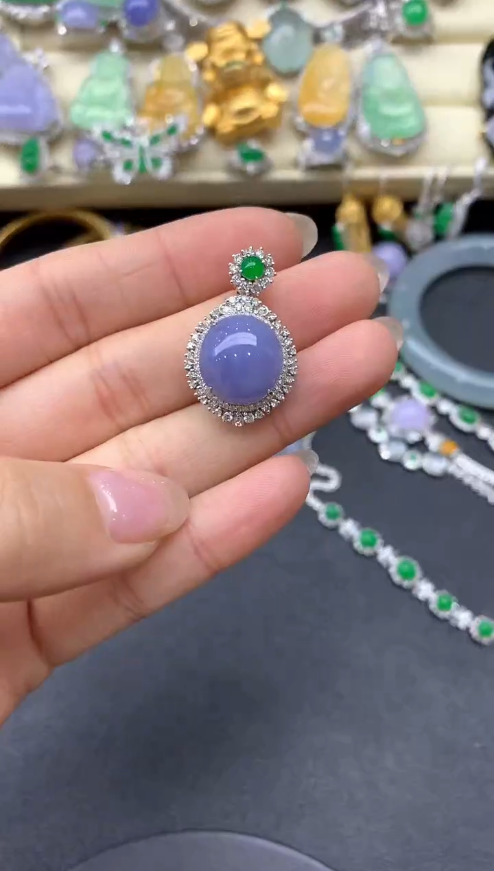 【闪购商品】翡翠颈饰18K金镶嵌571-中国好珍宝