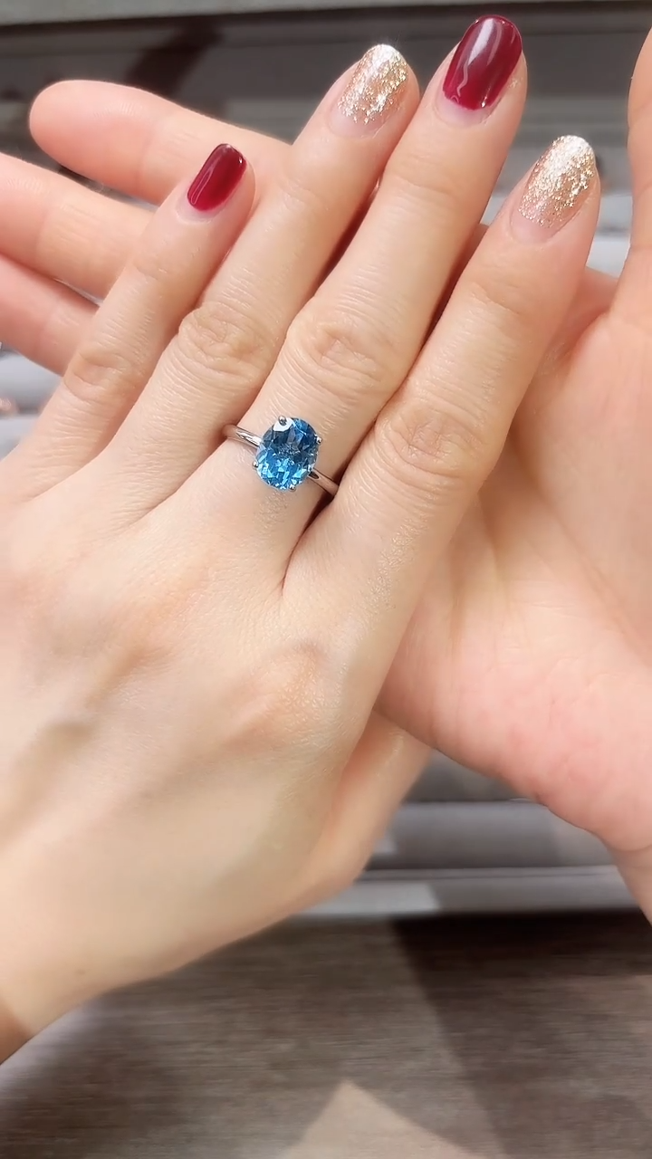 【闪购商品】托帕石戒指银S925镶嵌09