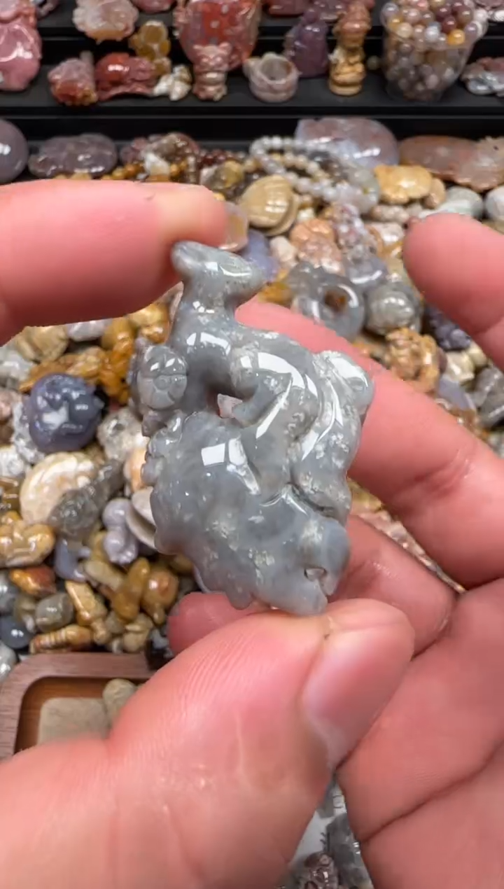 硅化珊瑚（珊瑚玉）未镶嵌颈饰637