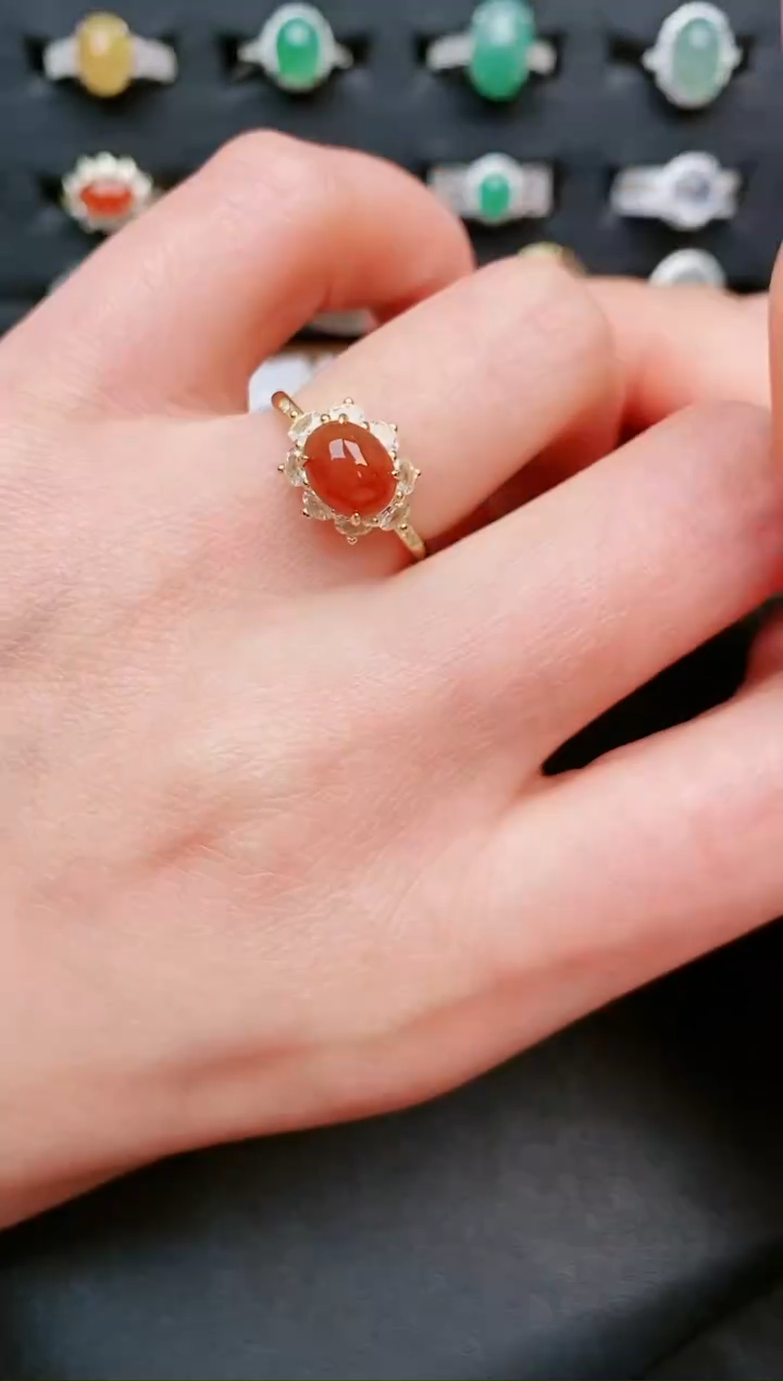 【闪购商品】翡翠戒指银S925镶嵌....