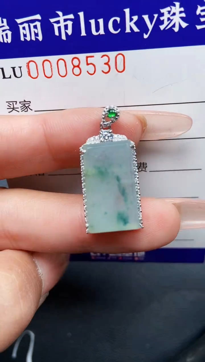 【闪购商品】翡翠颈饰银S925镶嵌8530