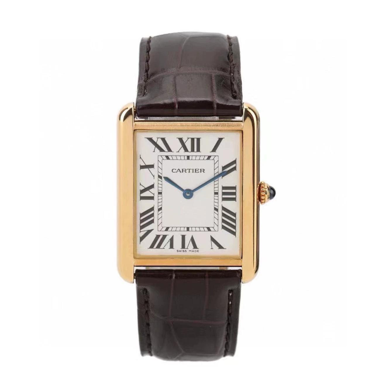 99新 Cartier/卡地亚 坦克 W1018855 34表径 间金石英中性款 单表
