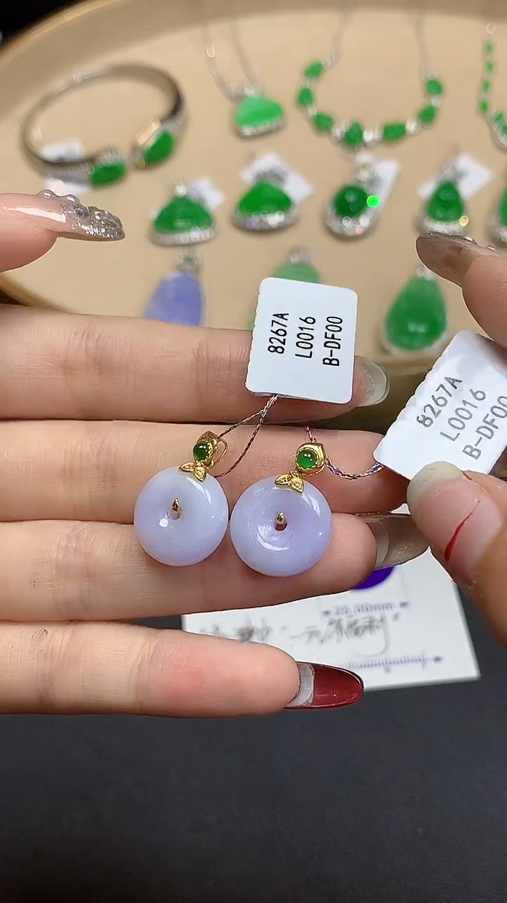 【闪购商品】翡翠吊坠(不含链)18K金镶嵌L0016多样性发其一