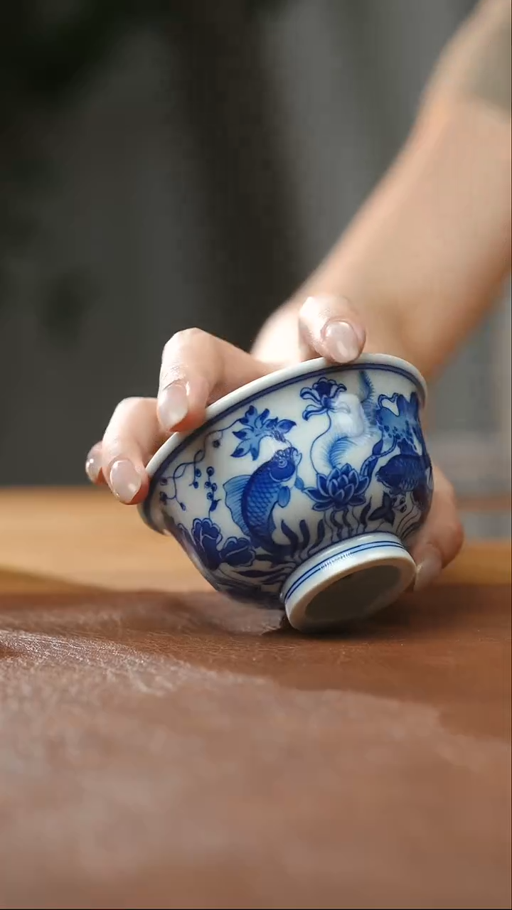 杯子陶人鱼藻压手80cc