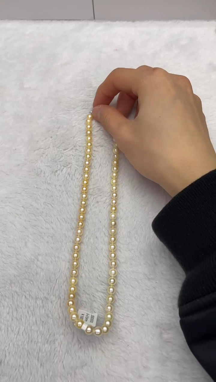 【闪购商品】海水珍珠颈饰未镶嵌AK羽皇金6-6.5mm（多样性发一）
