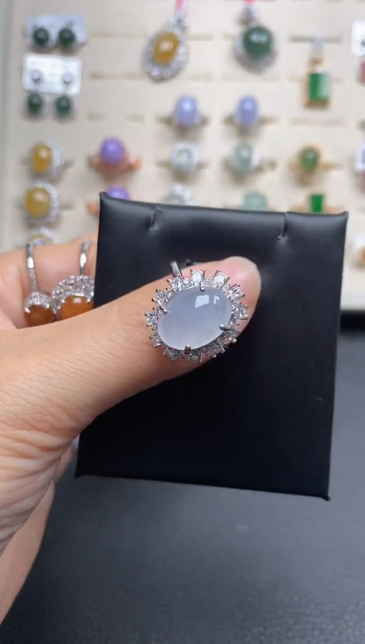 【闪购商品】翡翠戒指银S925镶嵌111111