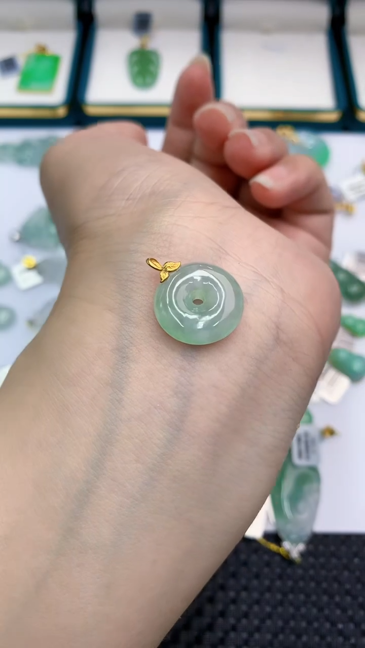 【闪购商品】翡翠颈饰18K金镶嵌            8