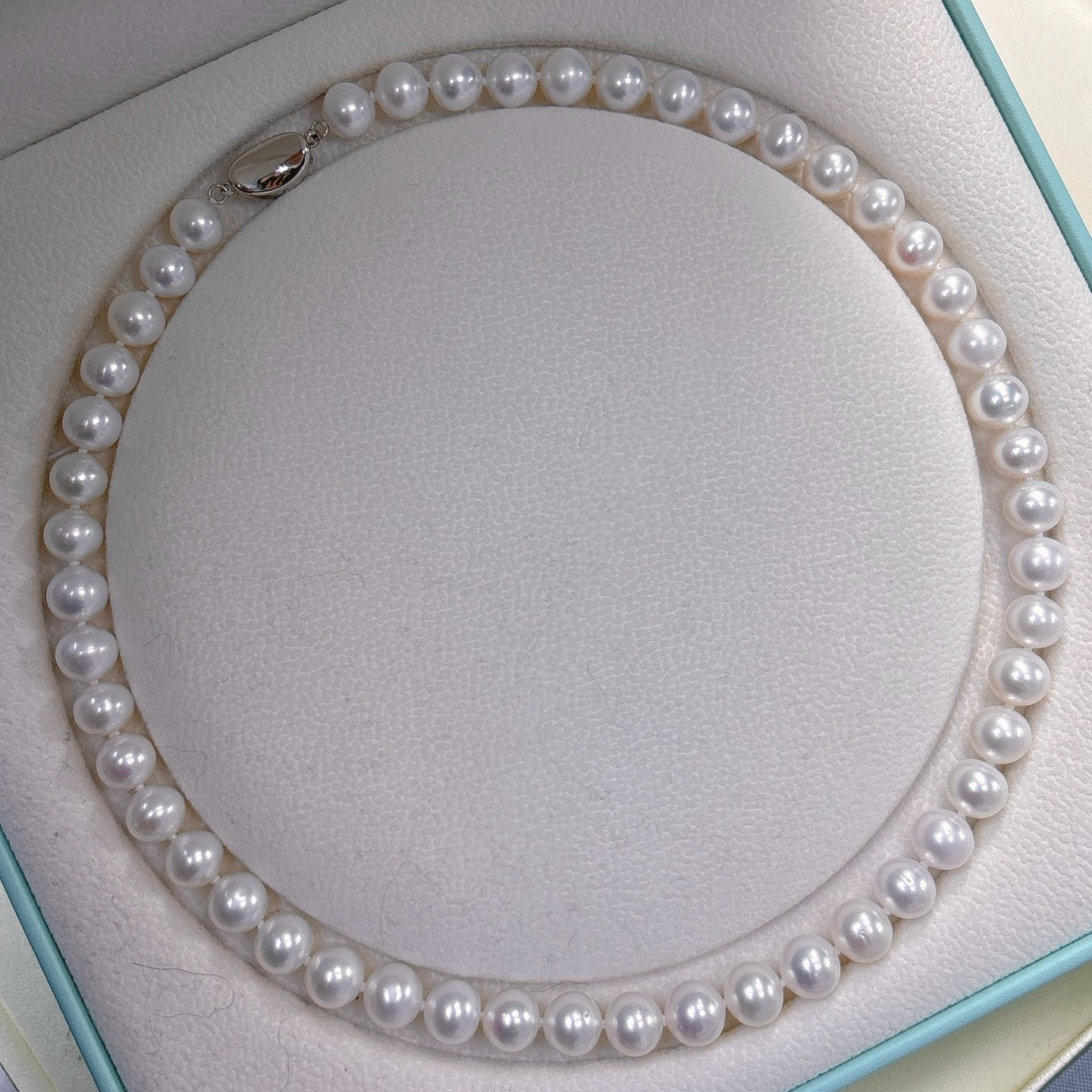 【大无核】9-10mm淡水无核珍珠项链S925银扣