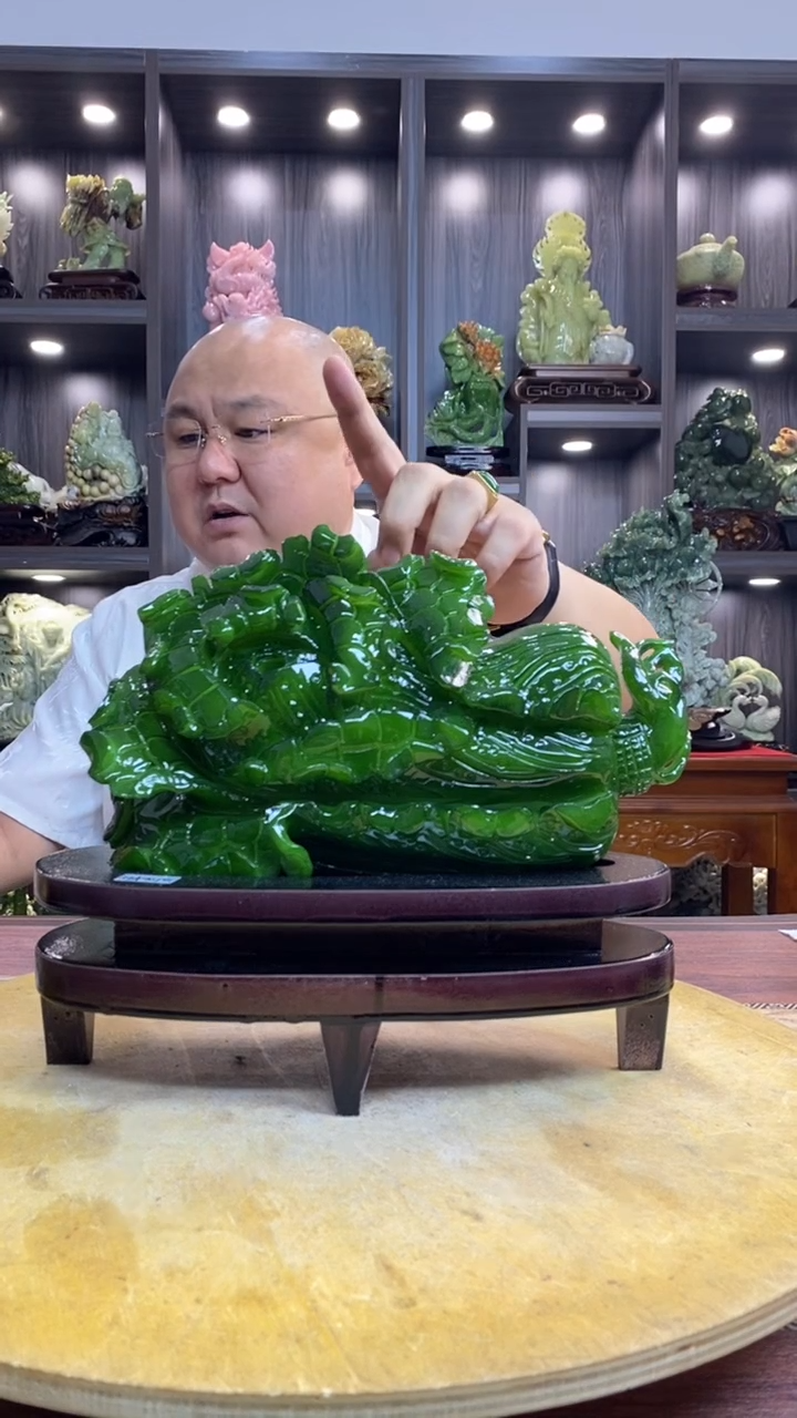 玉鹤**影玉岫岩料手工雕刻装饰摆件居家送礼一物一图精品摆件