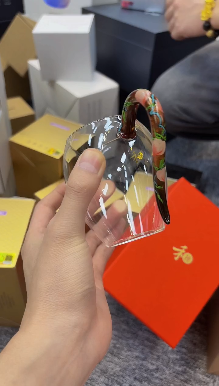hq大漆寿桃手绘            