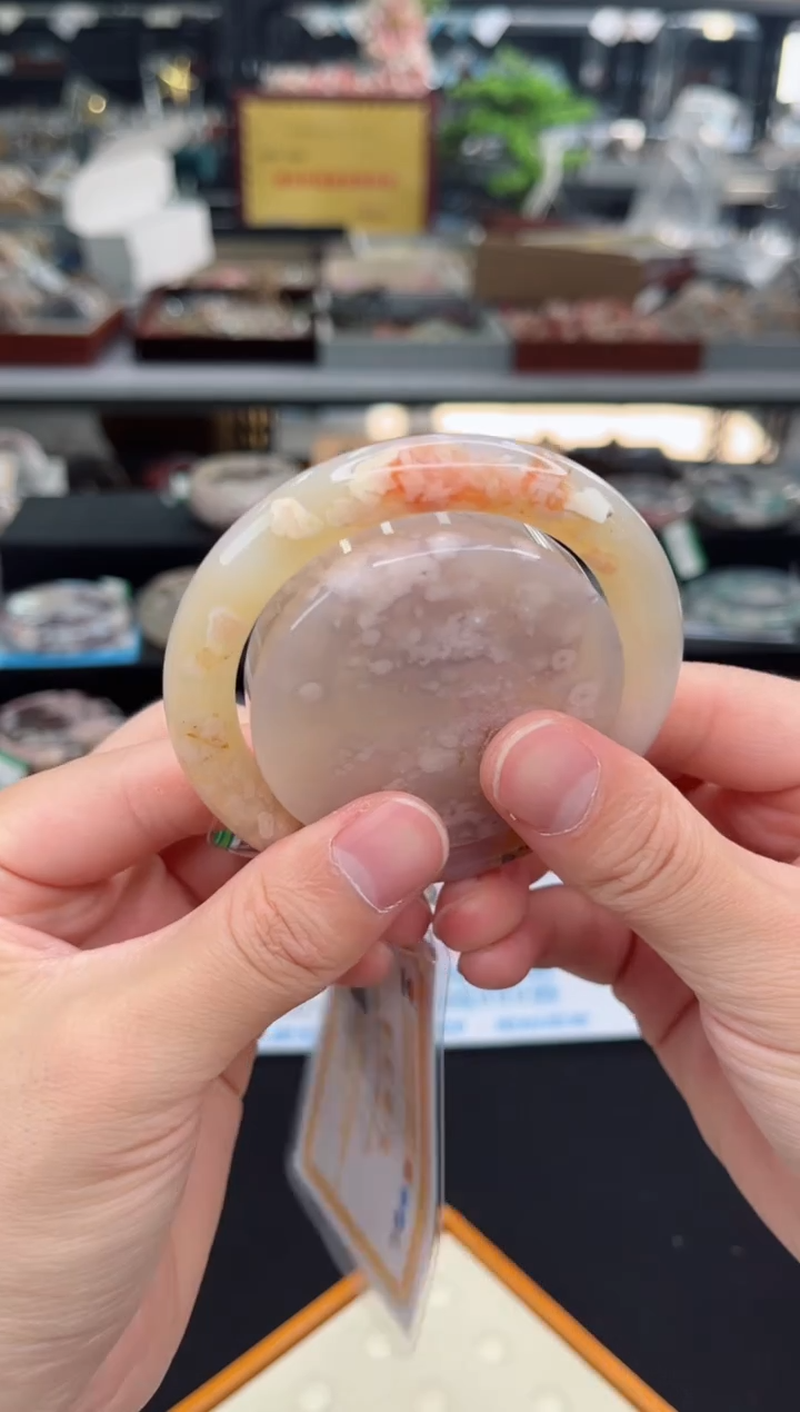 【闪购商品】石英质玉手镯未镶嵌56圈口（赠品镯心）3540277