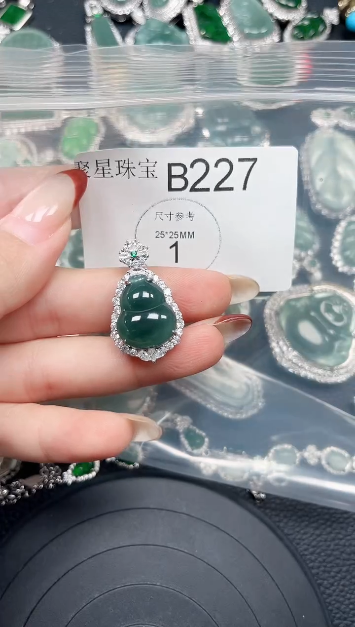 【闪购商品】翡翠颈饰未镶嵌赠皮绳227