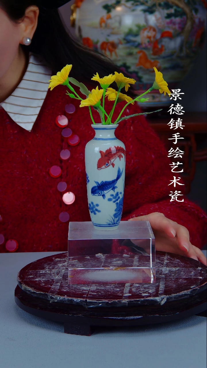 摆件陶瓷景德镇手工手绘陶瓷摆件4