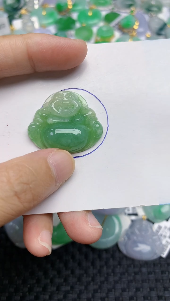 颈饰未镶嵌翡翠 天然缅甸A货翡翠百元以上9元证书费自理