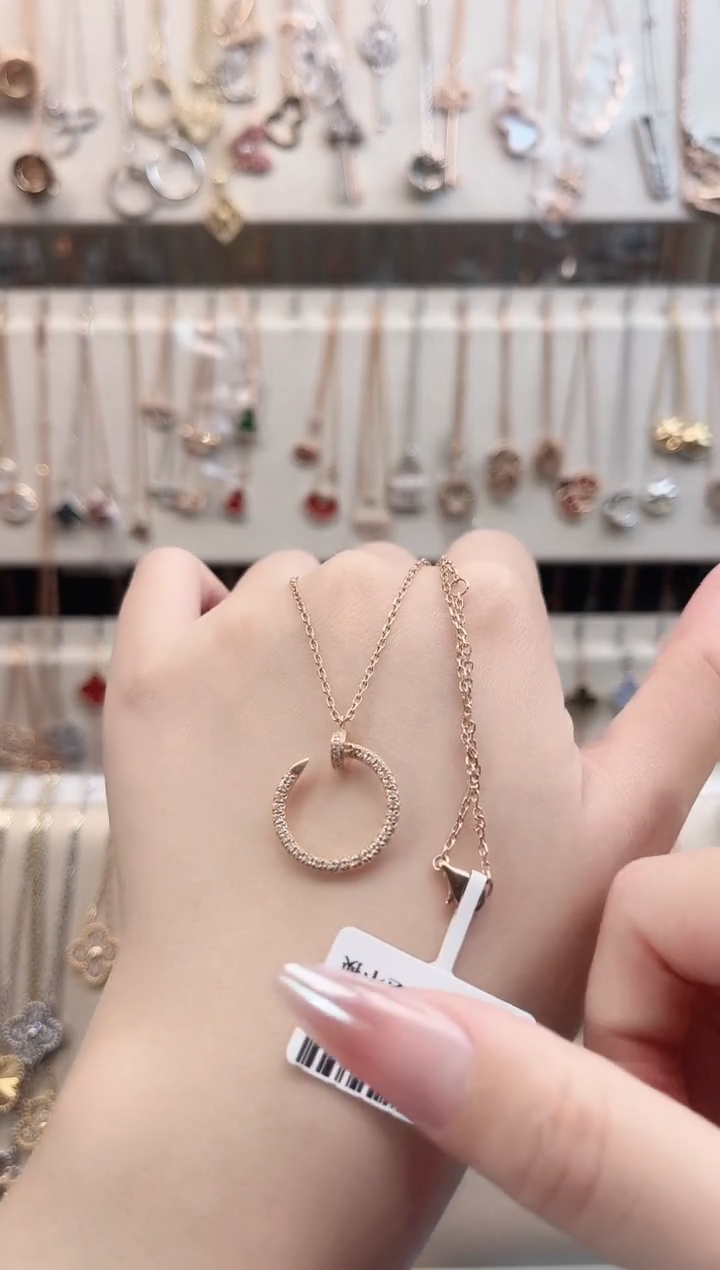 【闪购商品】钻石颈饰18K金镶嵌18K金镶嵌钻石 K玫 