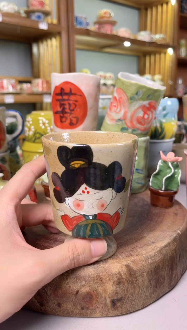 瓷片手绘高温釉下彩陶瓷