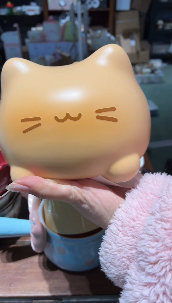 瓷094 小猫 抽纸盒 瑕疵