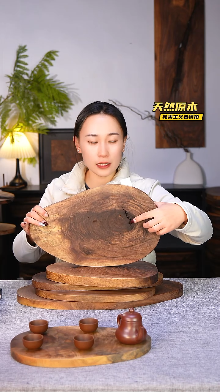 木北美黑胡桃原木.干裂疤结不属于商品质量问题完美主义者慎拍