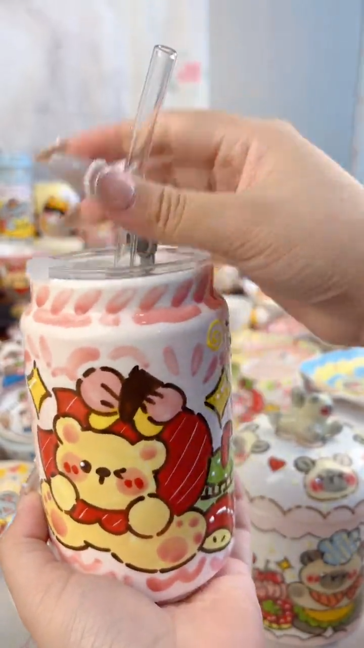 杯子陶景德镇陶瓷手绘微瑕处理