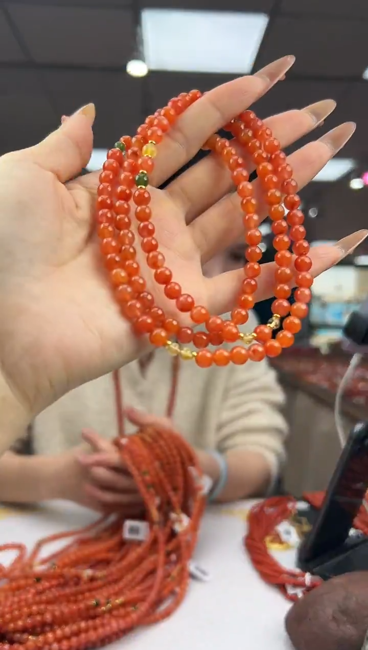 未镶嵌珠串南红玛瑙12.19-6mm（多样式）HS8486100198