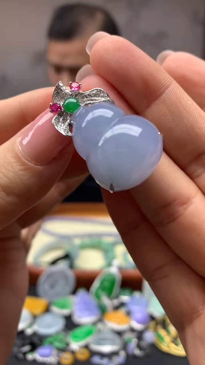 【闪购商品】翡翠颈饰18K金镶嵌7-天然翡翠