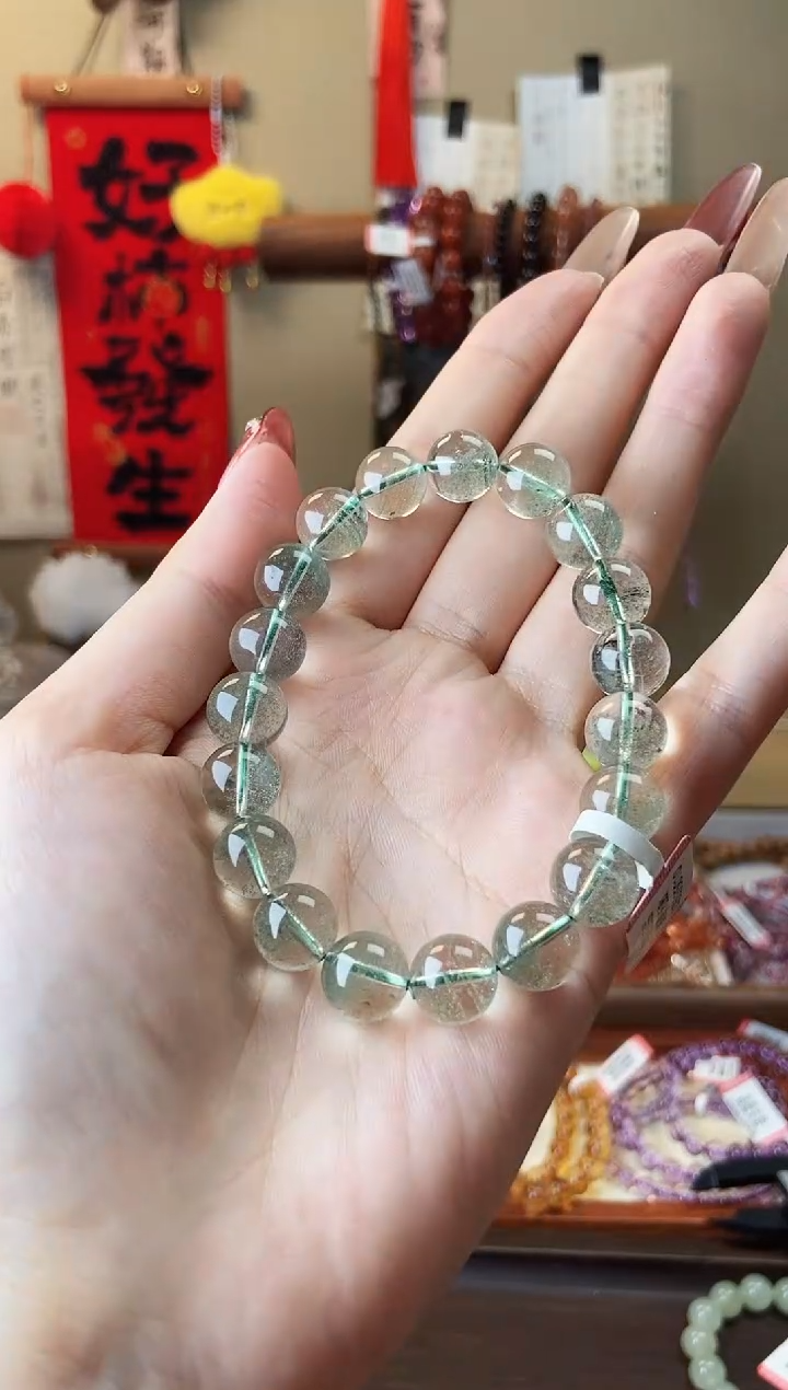 【闪购商品】水晶手串未镶嵌10mm绿幽灵