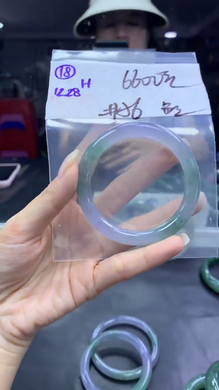 未镶嵌定制翡翠18手镯56色丝+6600元+拍一发一