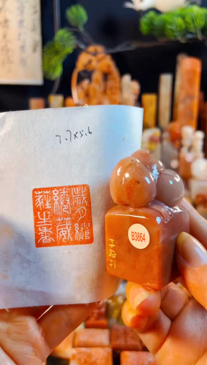 老挝石印石手工篆刻《精品闲章》