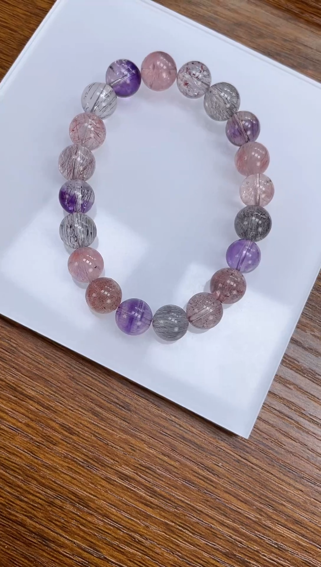 【闪购商品】水晶手链未镶嵌天然超七9mm多样性发一