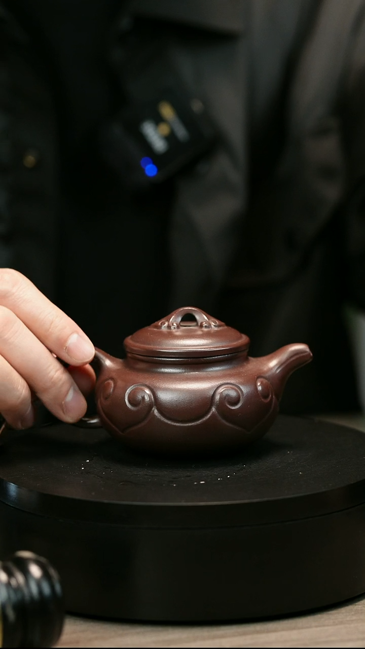 茶壶紫砂安**织H1304陆建平紫泥如意仿古