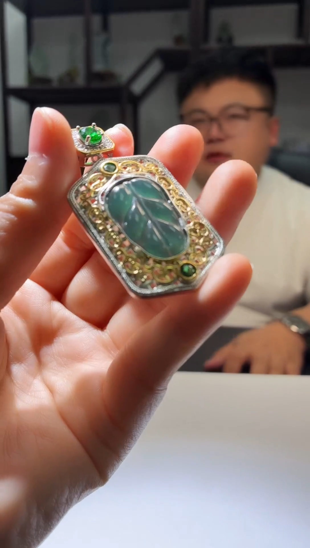 颈饰未镶嵌翡翠天然A货翡翠05