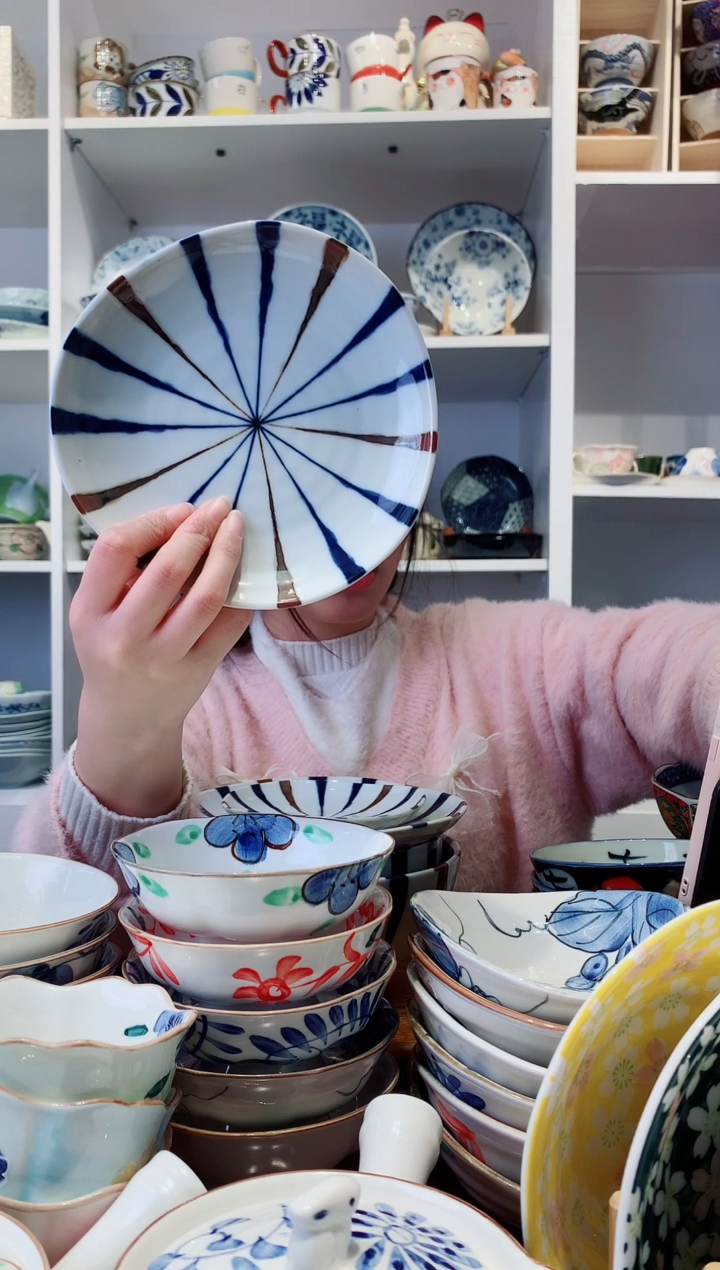 【闪购商品】钛合金日本进口蓝十草三角小盘