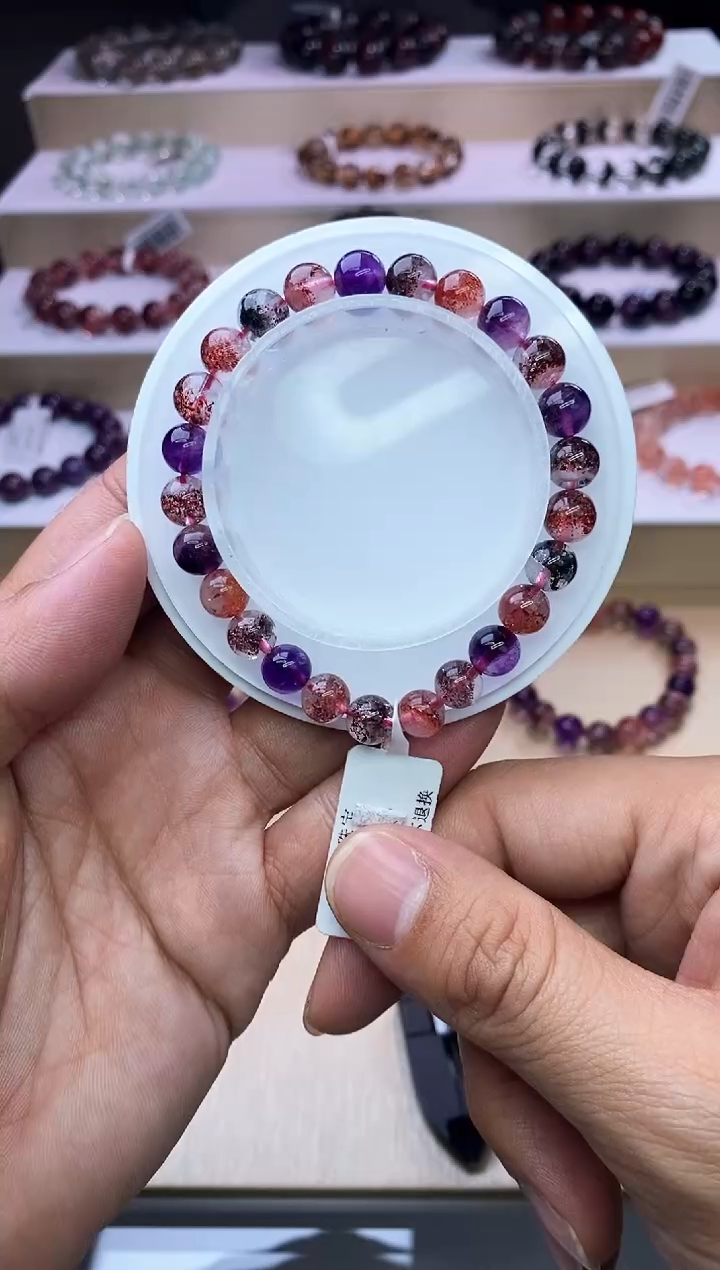 【闪购商品】水晶手链未镶嵌黑加仑超七单圈7m+