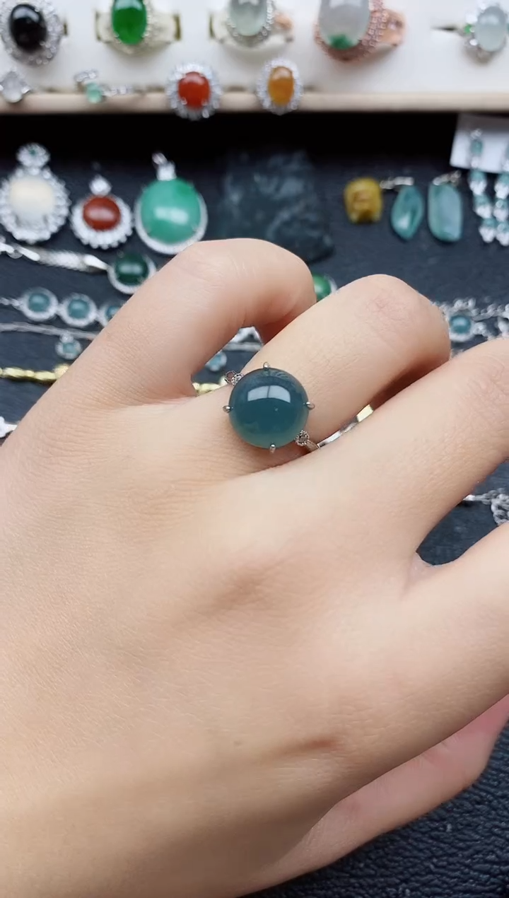 【闪购商品】翡翠戒指银S925镶嵌11111