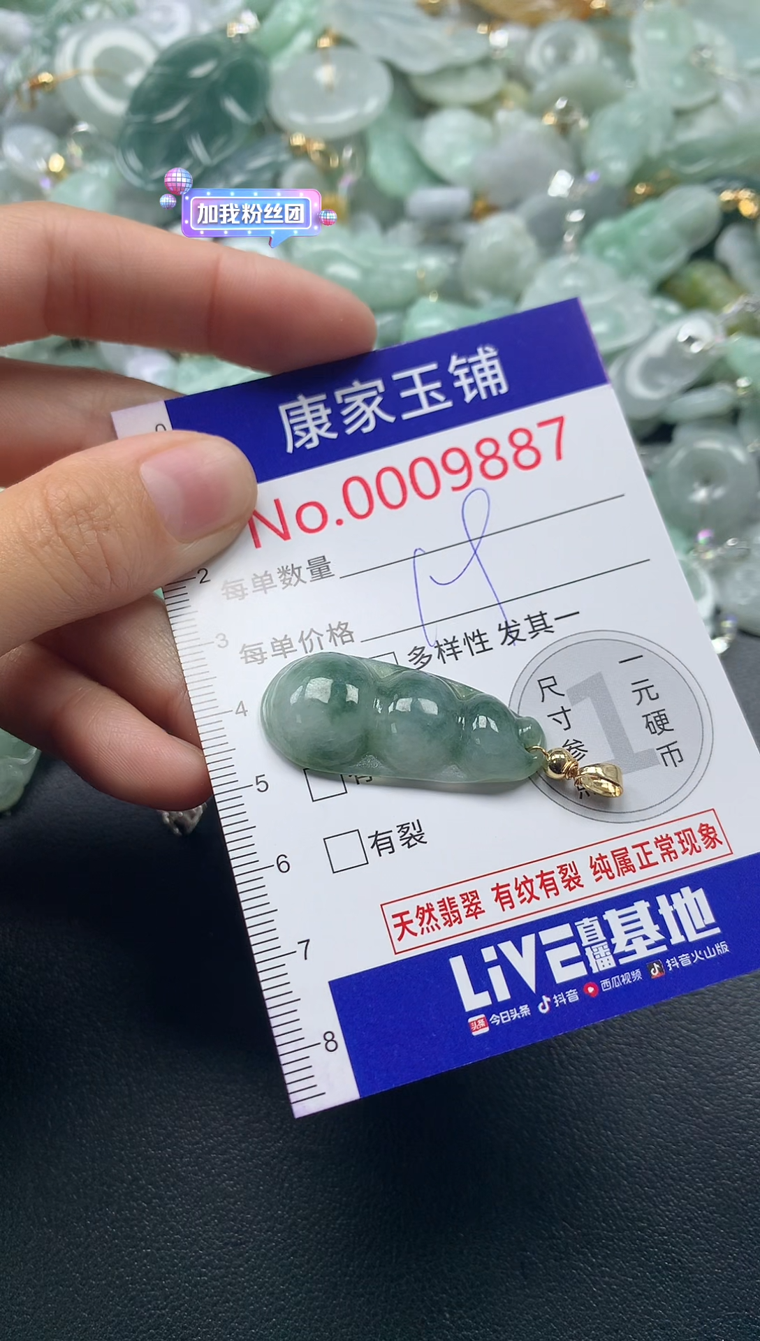 颈饰未镶嵌翡翠9887