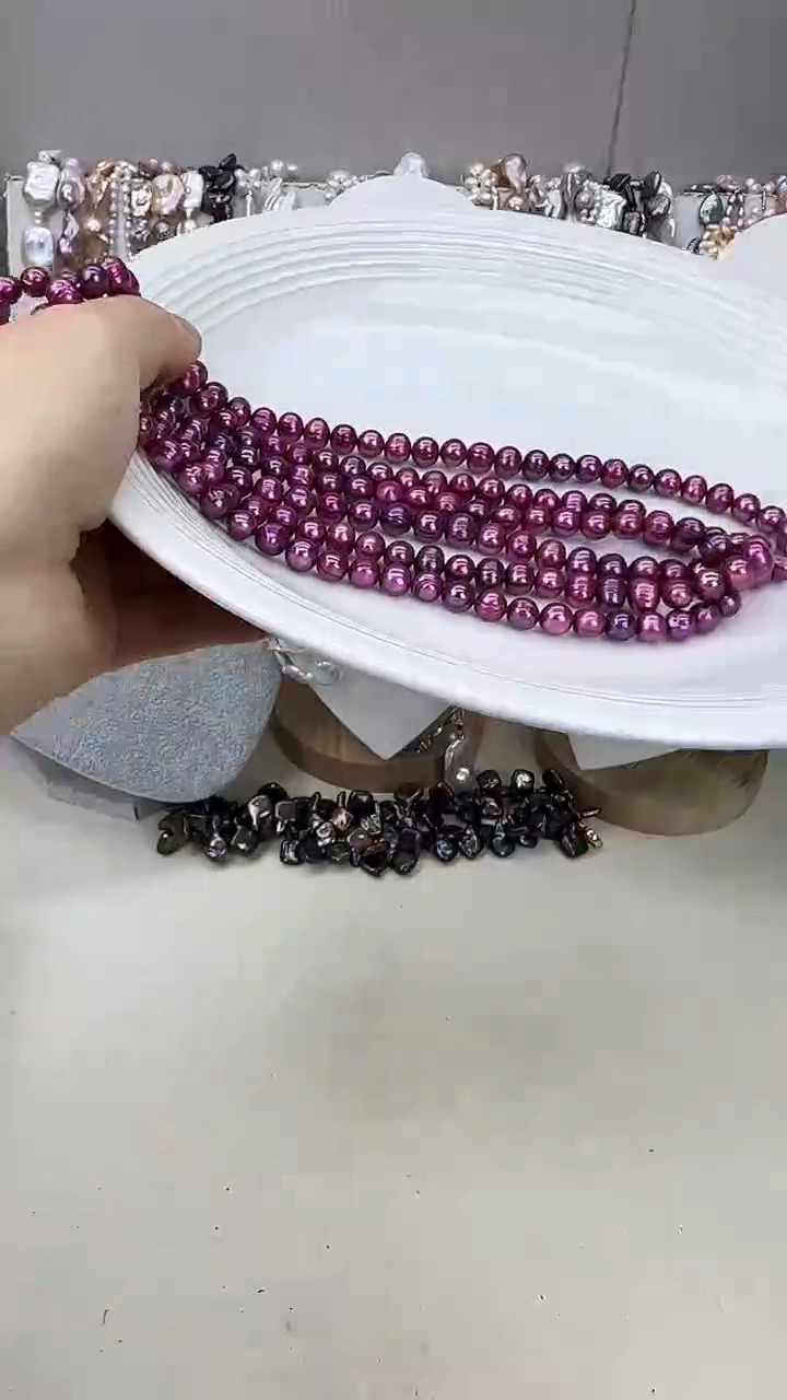 项链银S925镶嵌淡水珍珠1